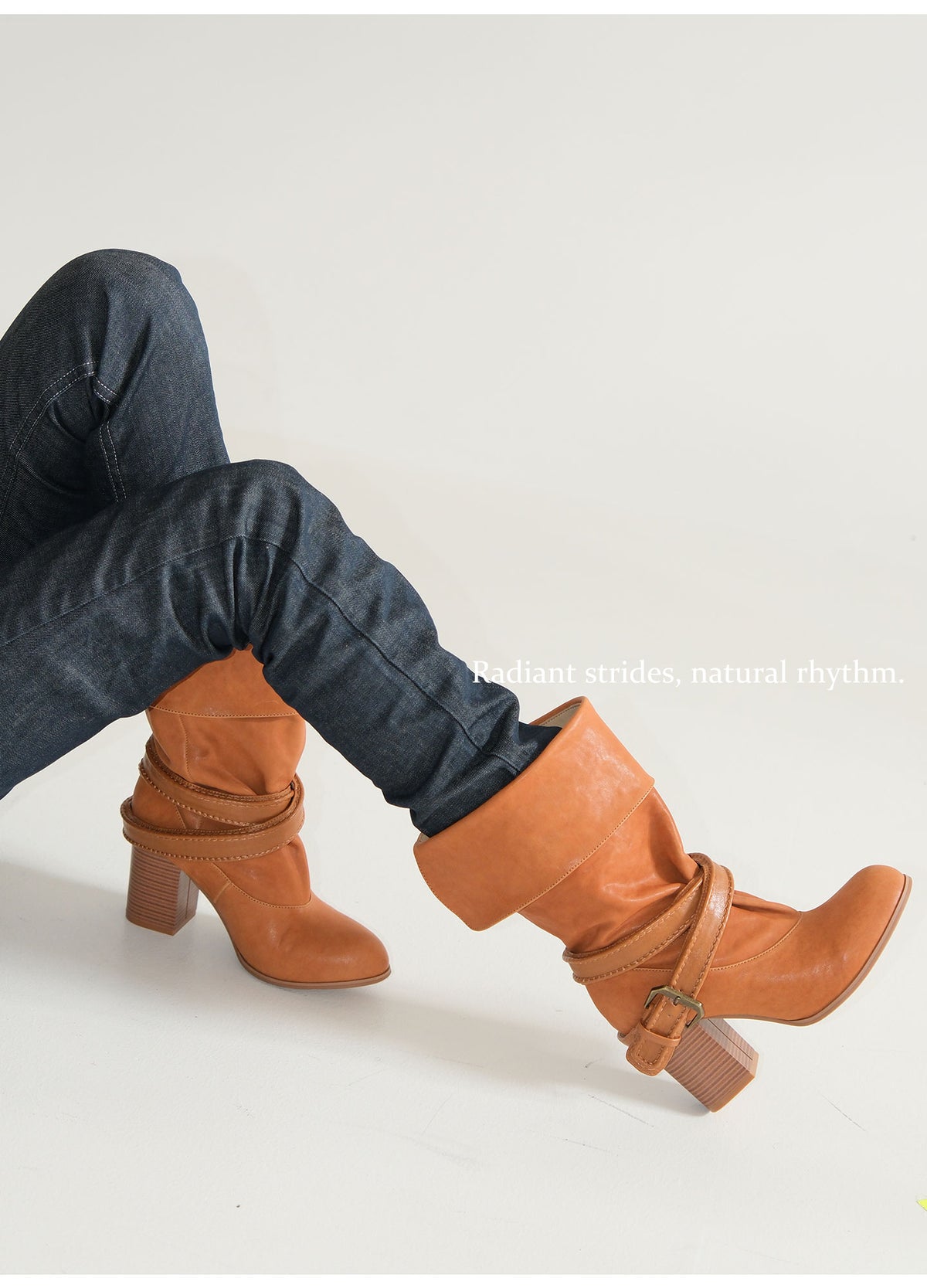 Metal Buckle Round-Toe Comfortable Short Boots