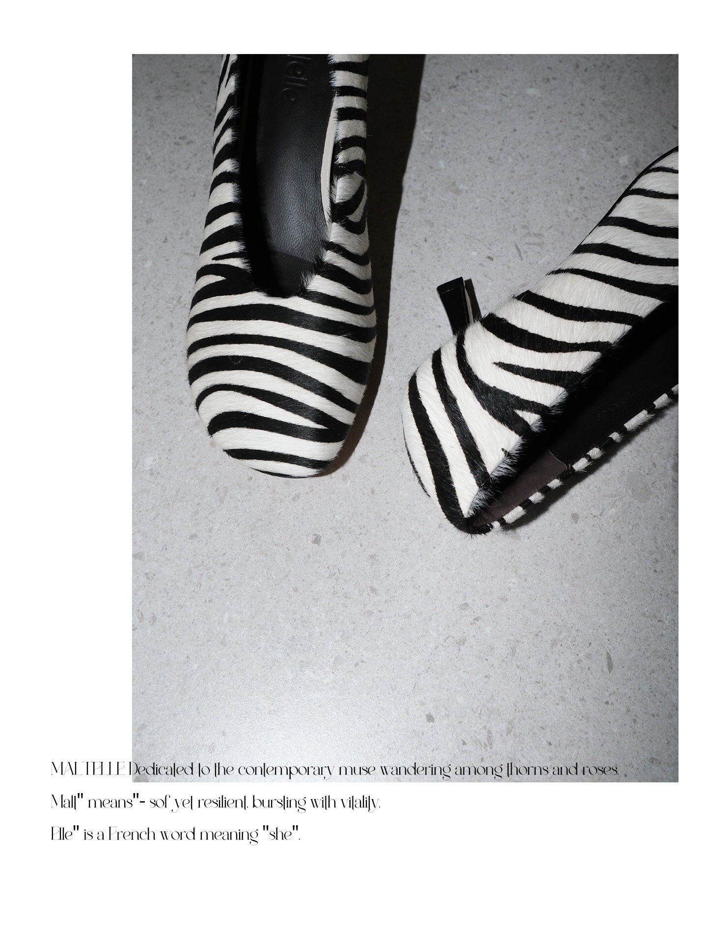 French Vintage Zebra Print Calf Hair Stiletto Sandals