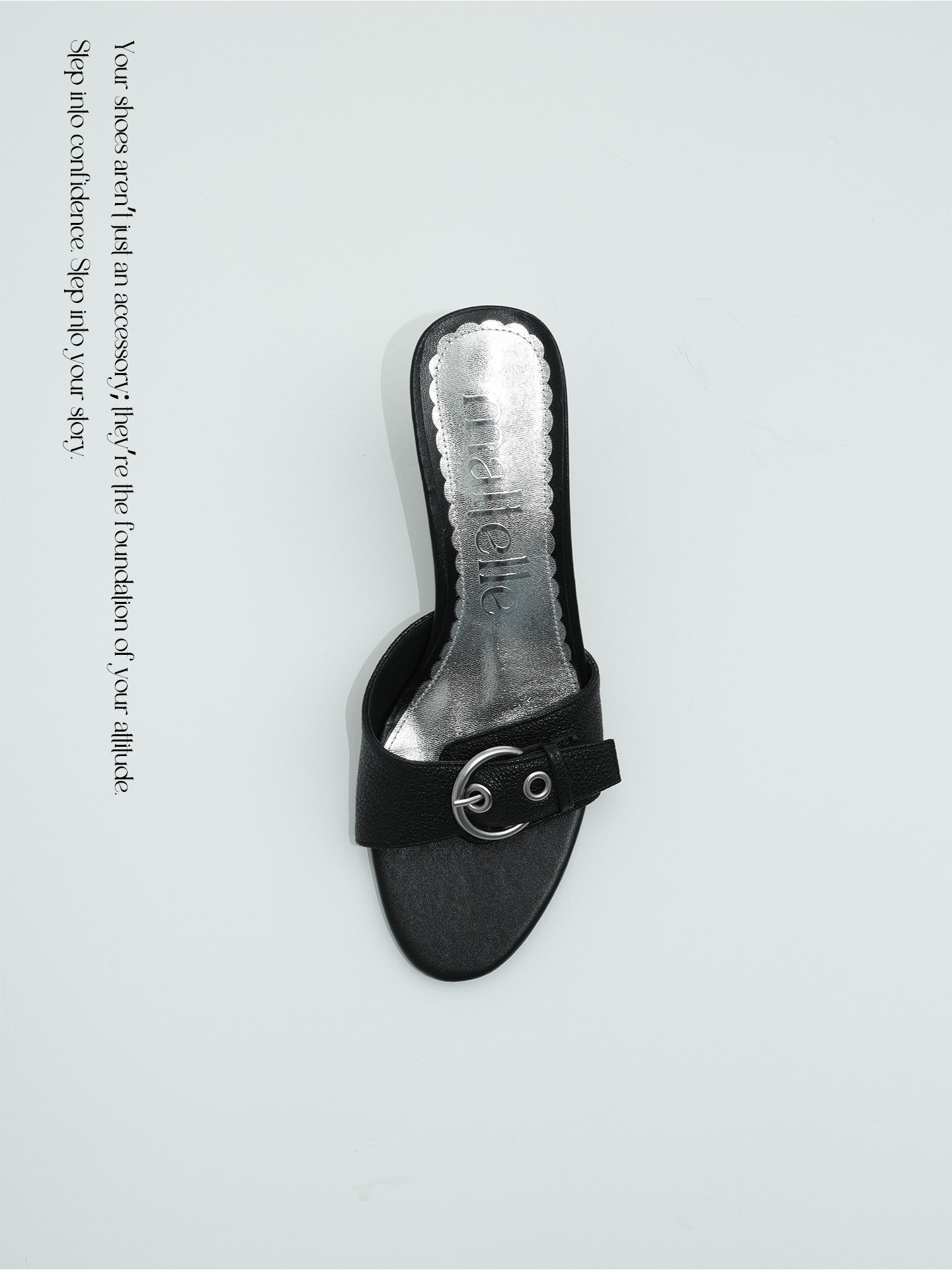 French Style Lambskin Single Strap Buckle Heels
