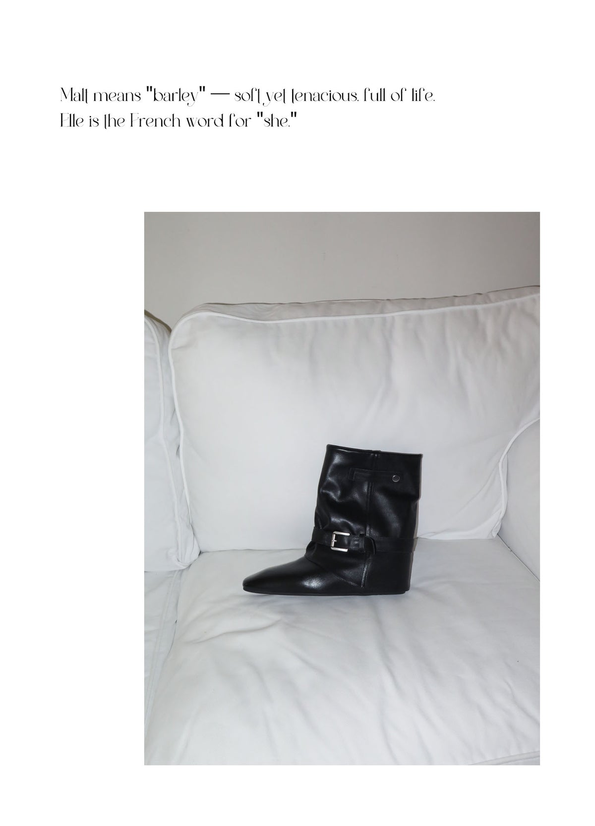 Slouch Leather Mid Calf Boots