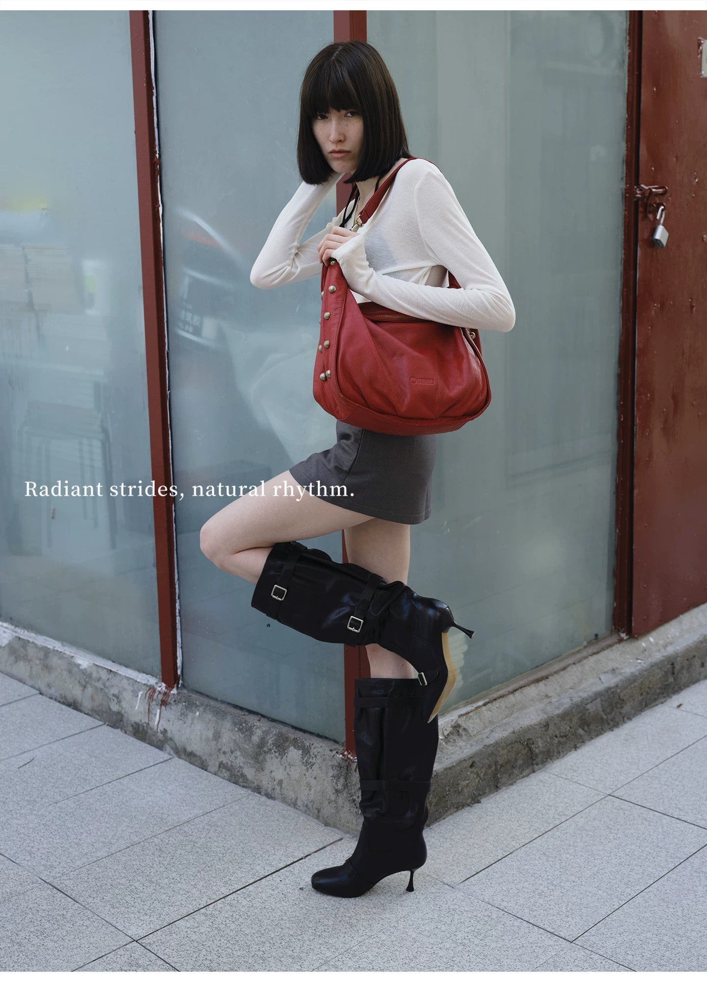 Handmade Black Lambskin Slouchy Long Boots