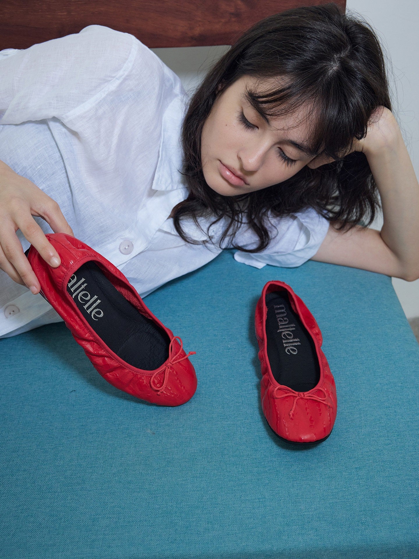 Classic Red Bow Ballet Flats