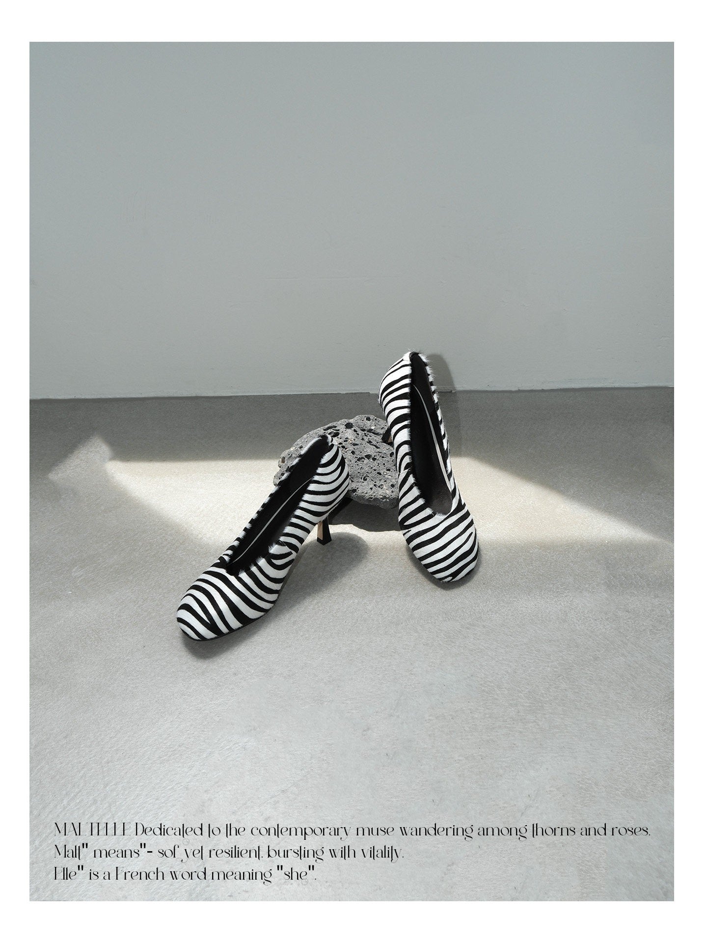French Vintage Zebra Print Calf Hair Stiletto Sandals