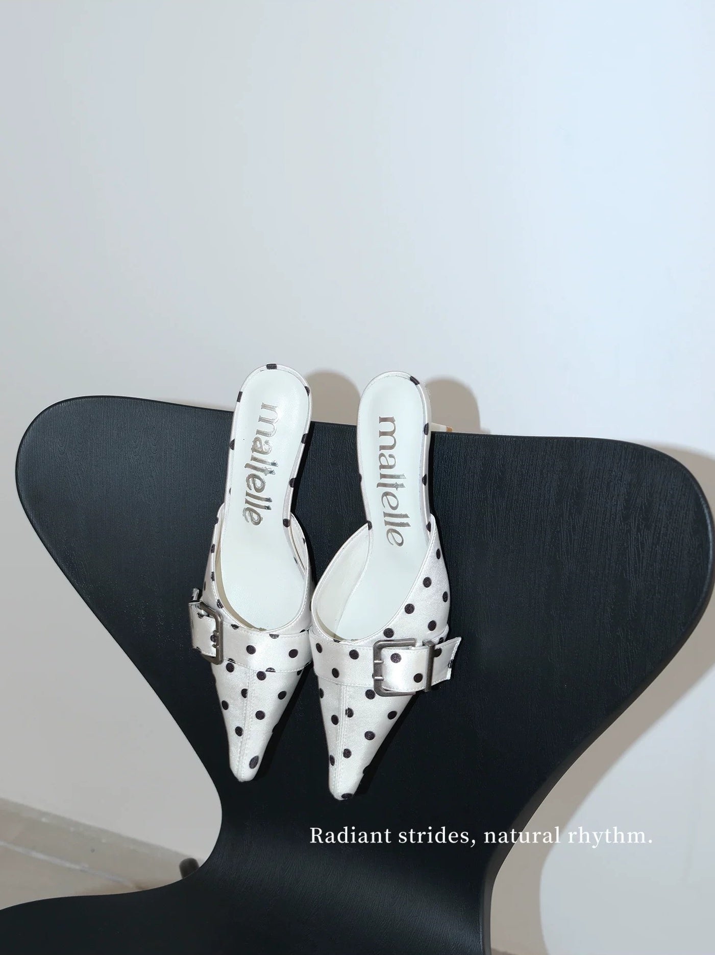 Polka Dot Pointed High Heels