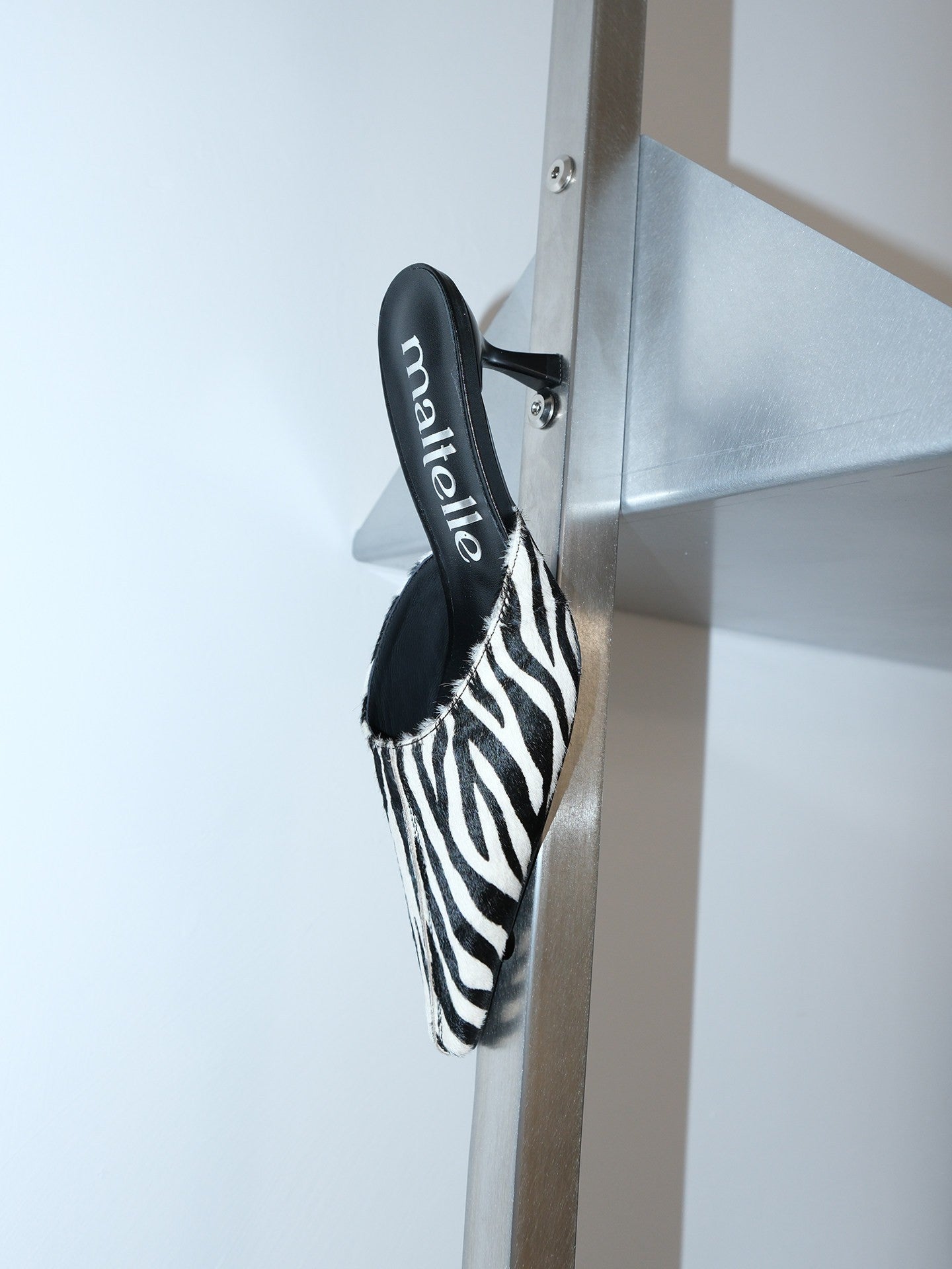 Zebra-Print Pointed-Toe High Heels