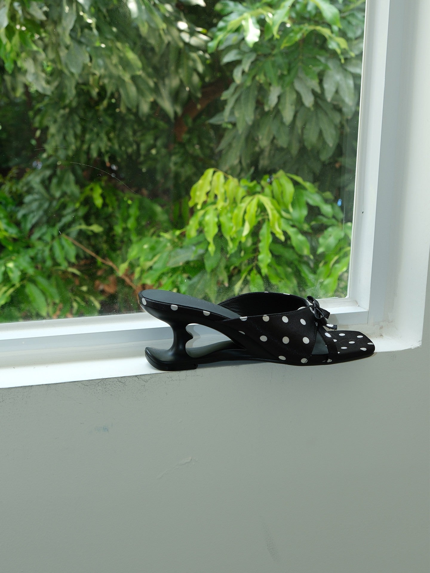Sheepskin Heart & Bow Dot Sandals