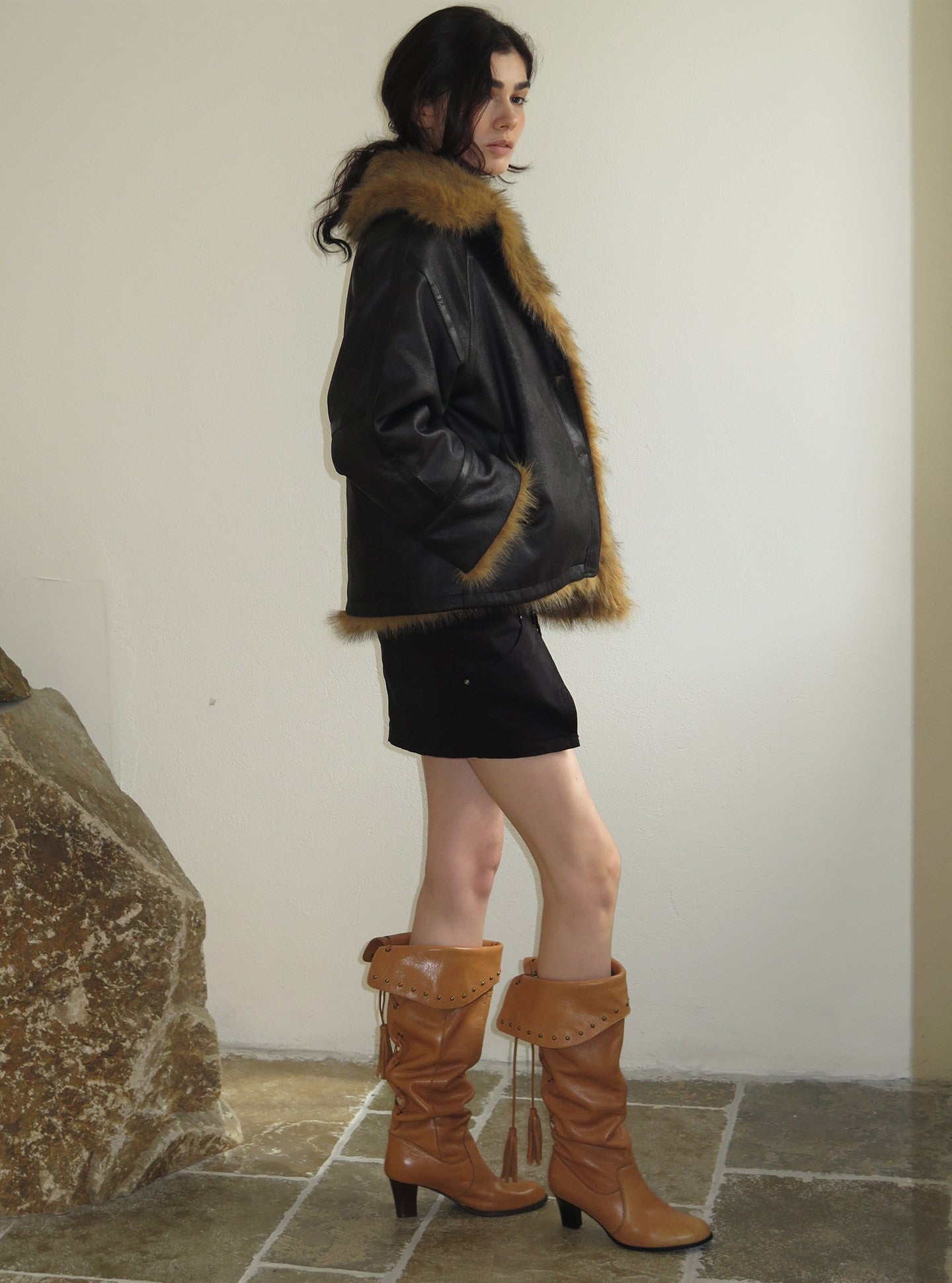 Handmade Yellow Leather Fringed Western Boots