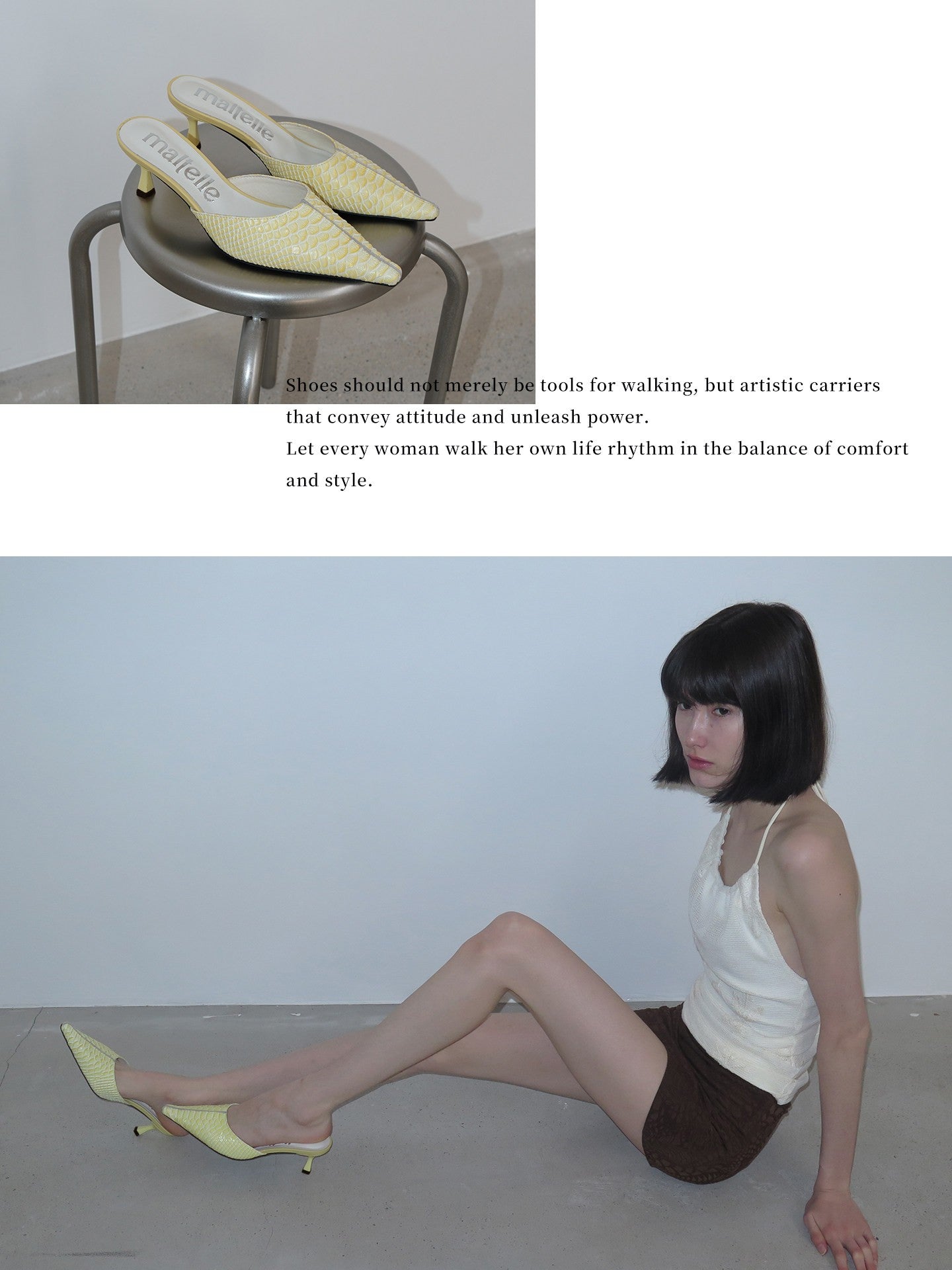 Yellow Pointed Toe Stiletto Pumps