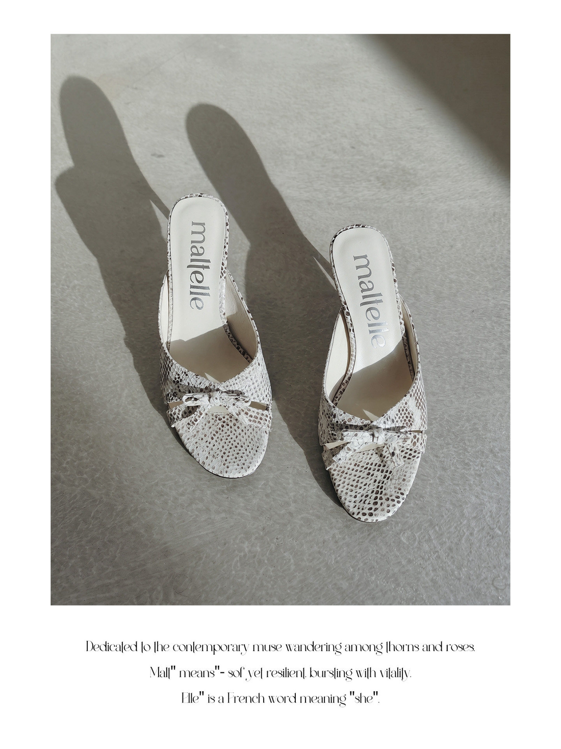 Vintage Snake Print Leather Heeled Mules