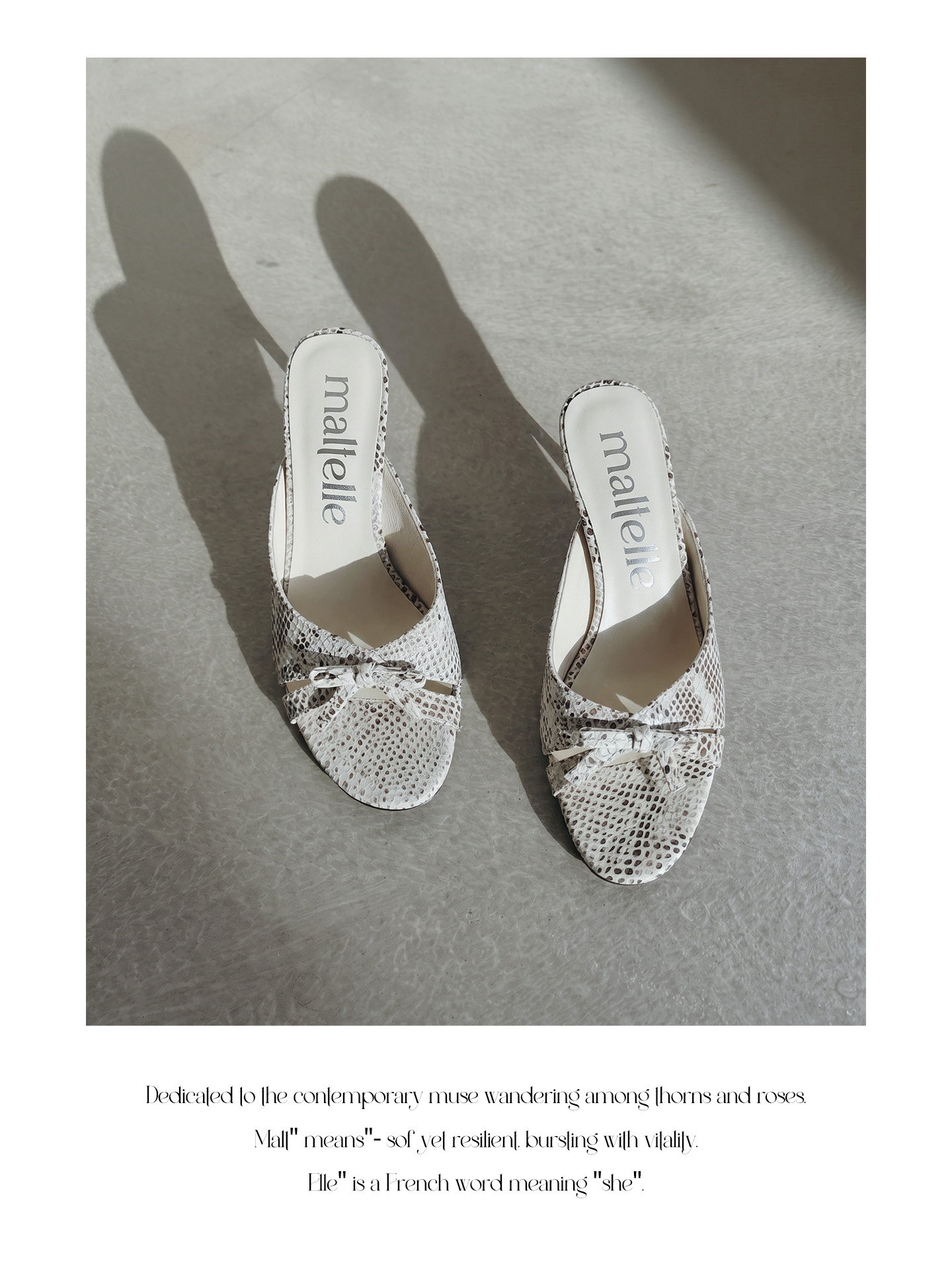 Vintage Snake Print Leather Heeled Mules