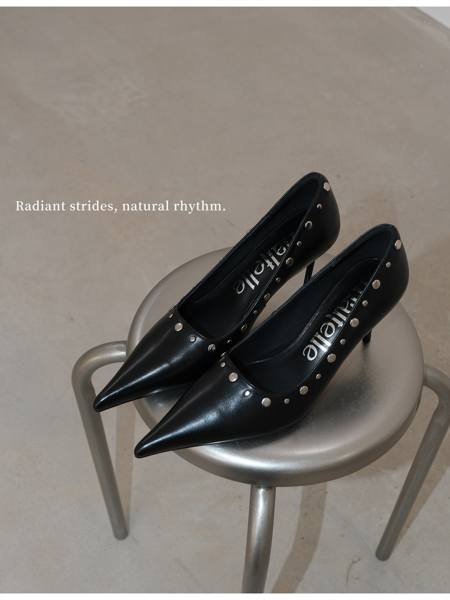 Chic Studded Leather Pointed Toe Stiletto Pumps