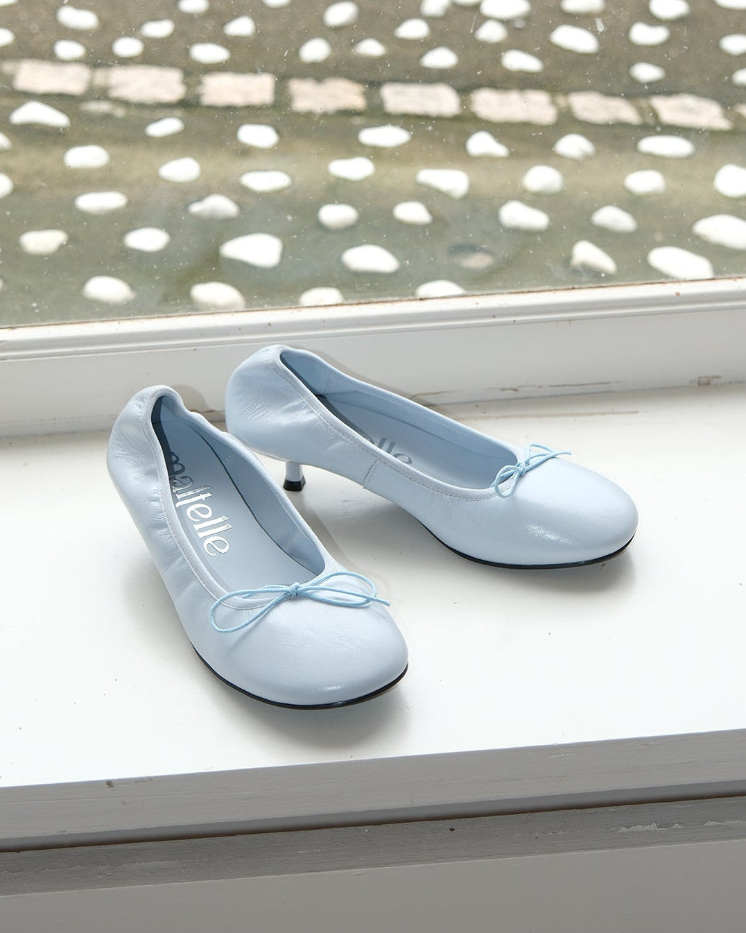 Elegant Bow Detail Kitten Heel Ballet Pumps