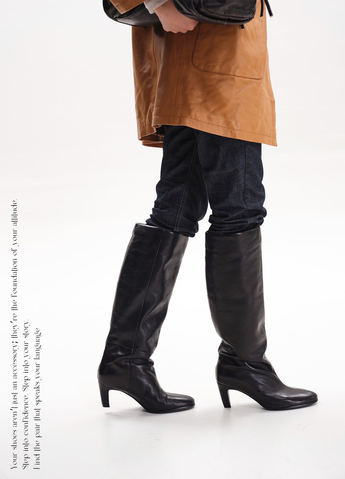 Genuine Sheepskin High Knee Heel Boots