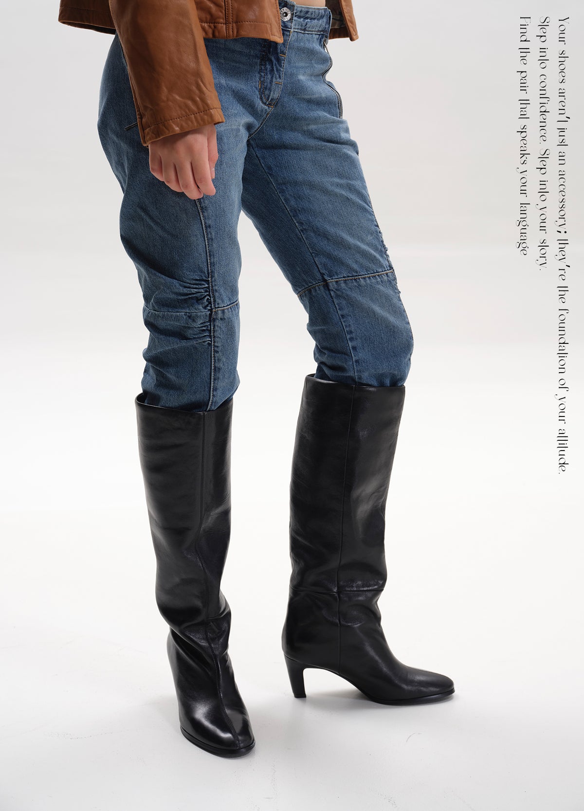 Genuine Sheepskin High Knee Heel Boots