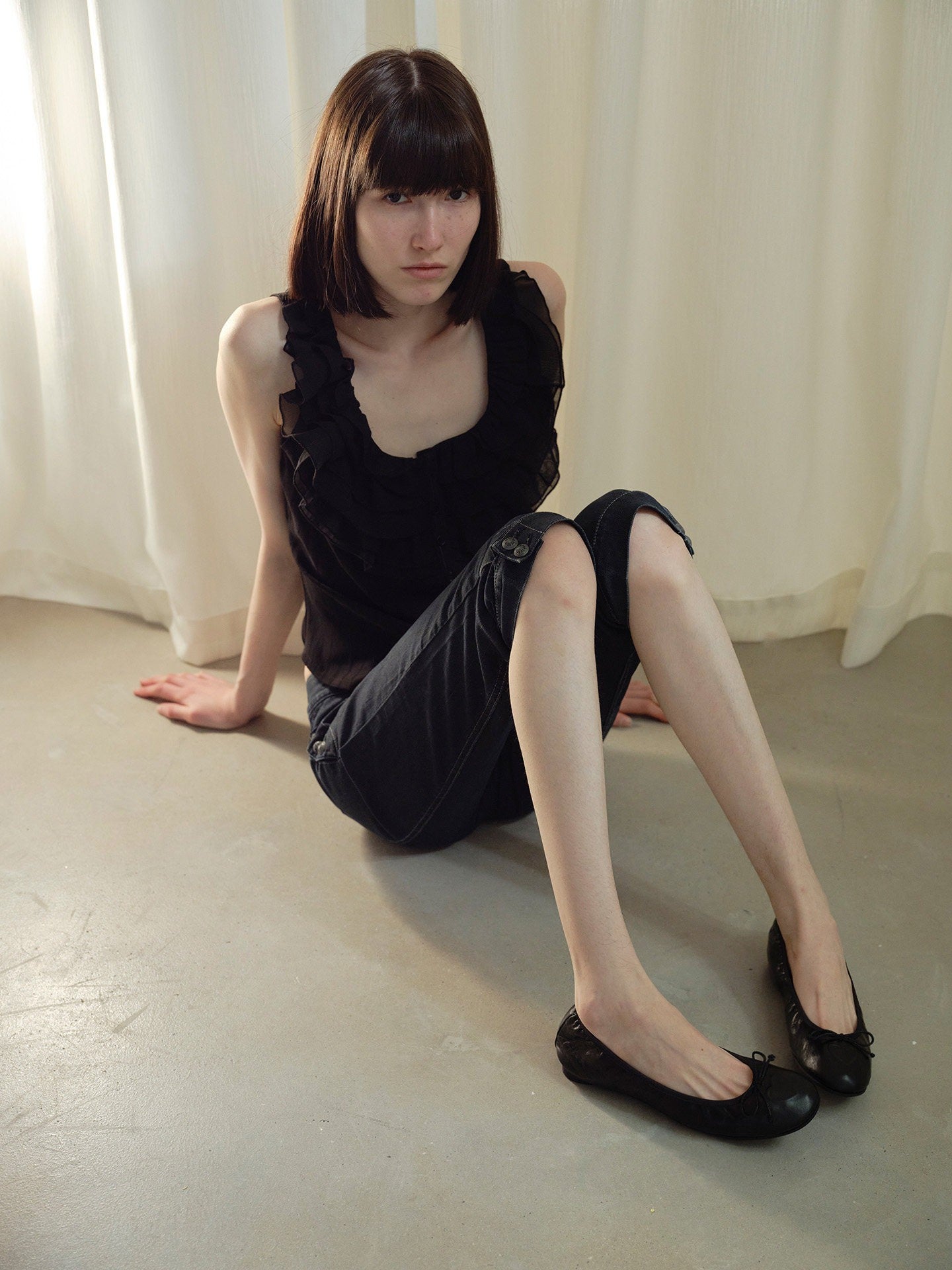 Bow Round-Toe Ballet Mary Jane Flats