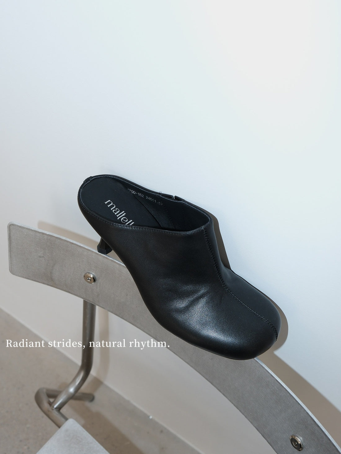 Black Sheepskin Stiletto Mules