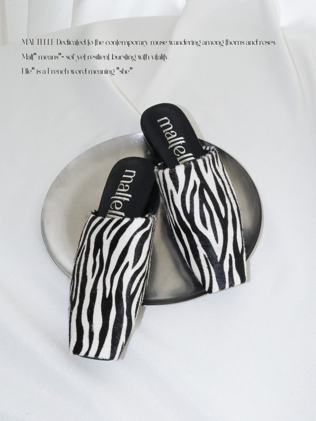 Vintage Zebra Print Calf Hair Heeled Sandals