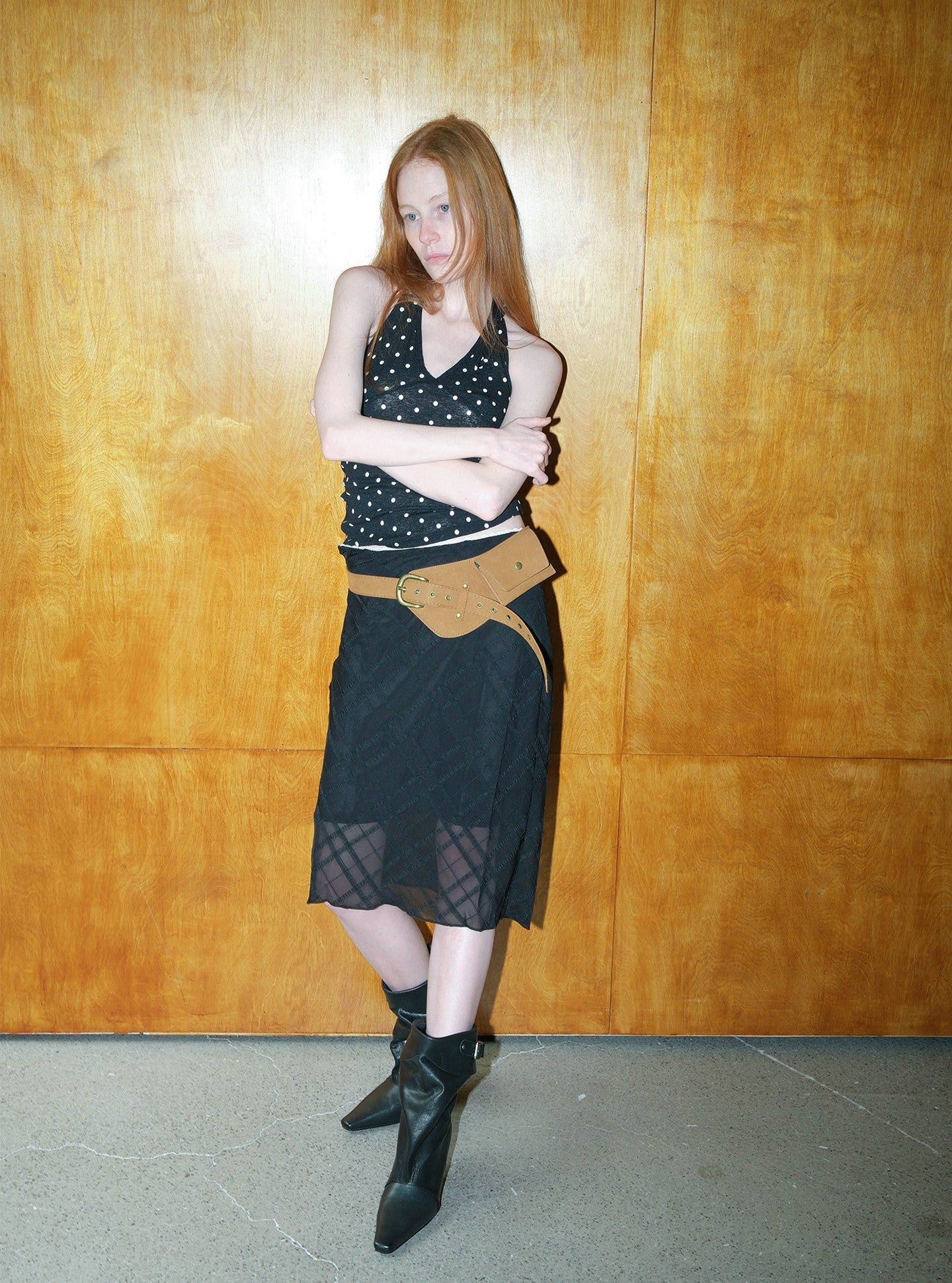 Black Slouchy Leather Stiletto Boots