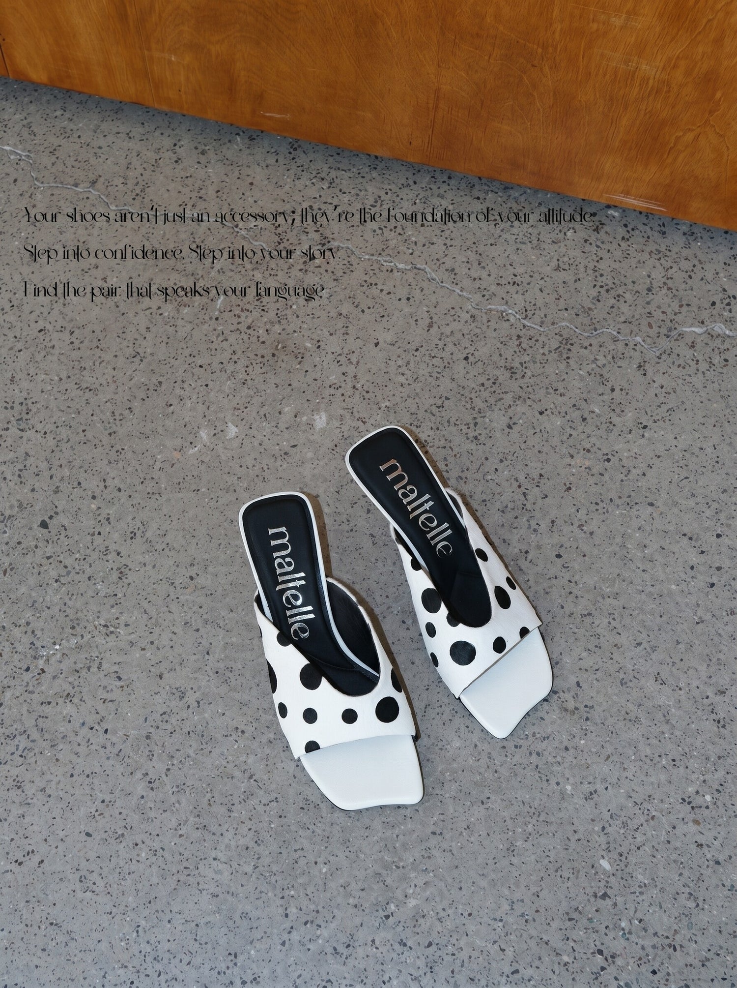 Vintage Polka Dot Calf Hair Heeled Sandals