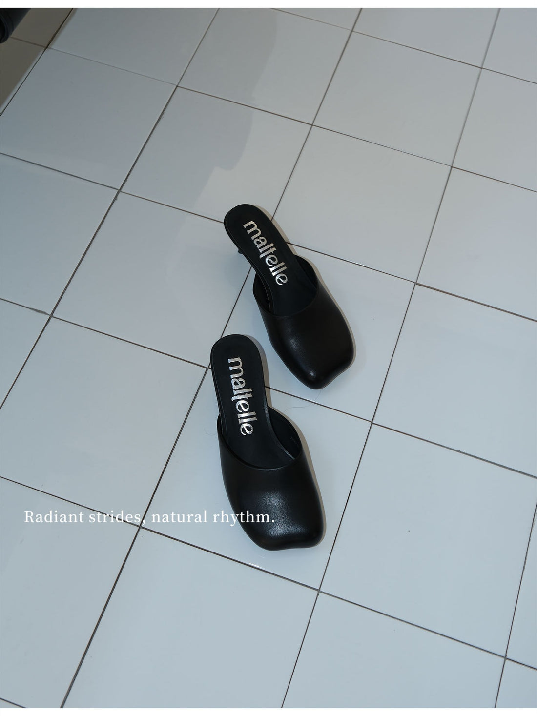 Black Square-Toe Mules