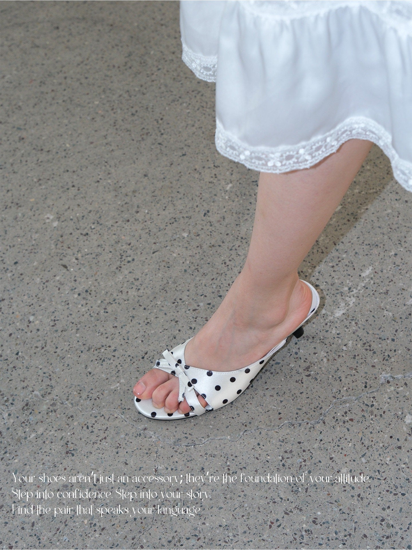 Chic Polka Dot Bow Heeled Sandals