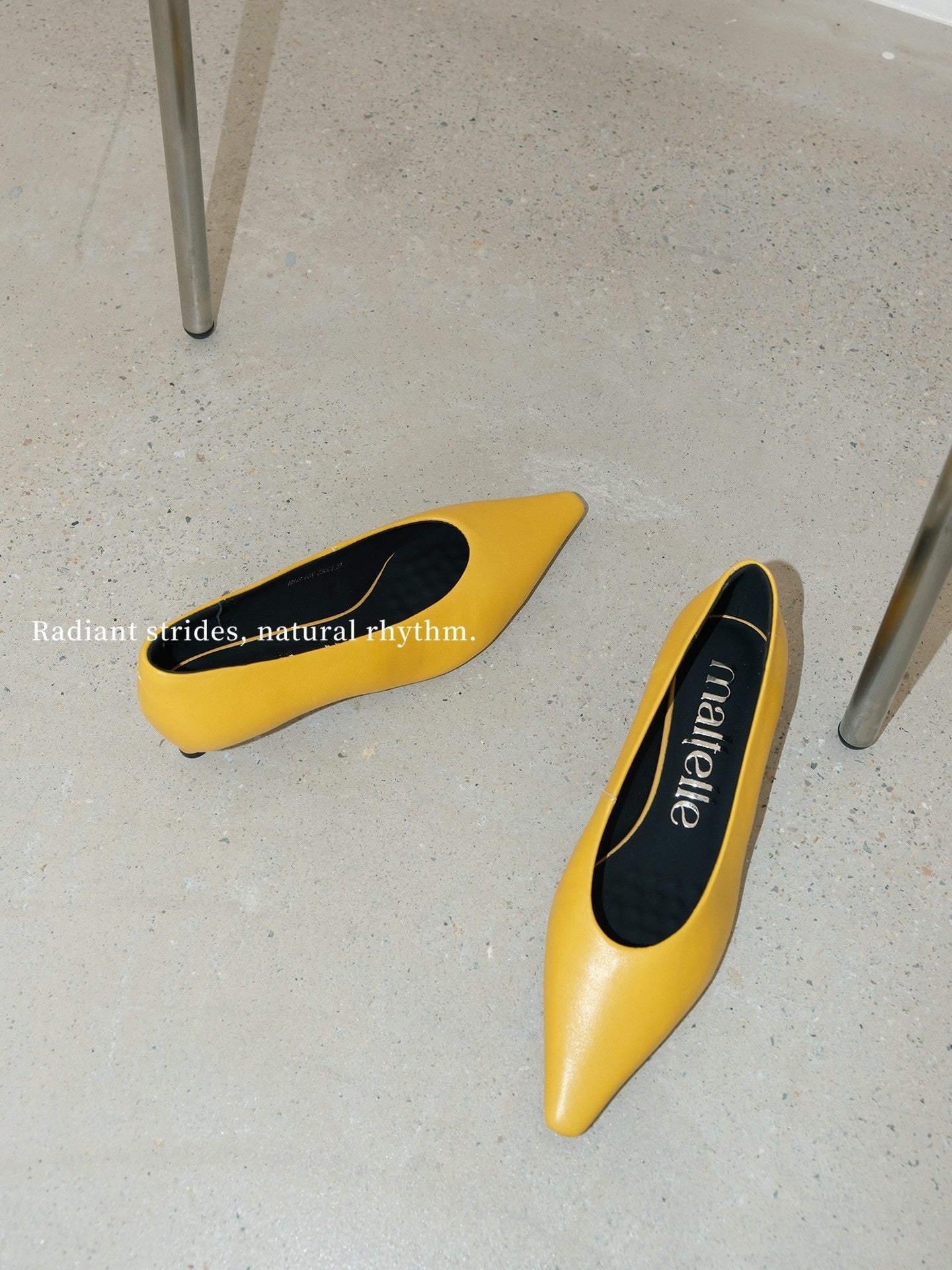 Vintage Yellow Lambskin Pointed Toe Pumps