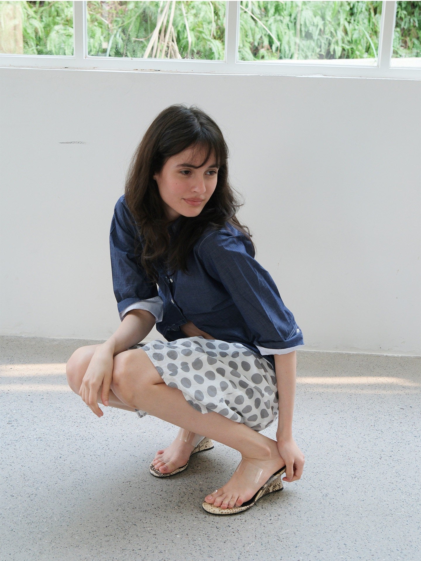 Vintage Snake Print Wedge Mules