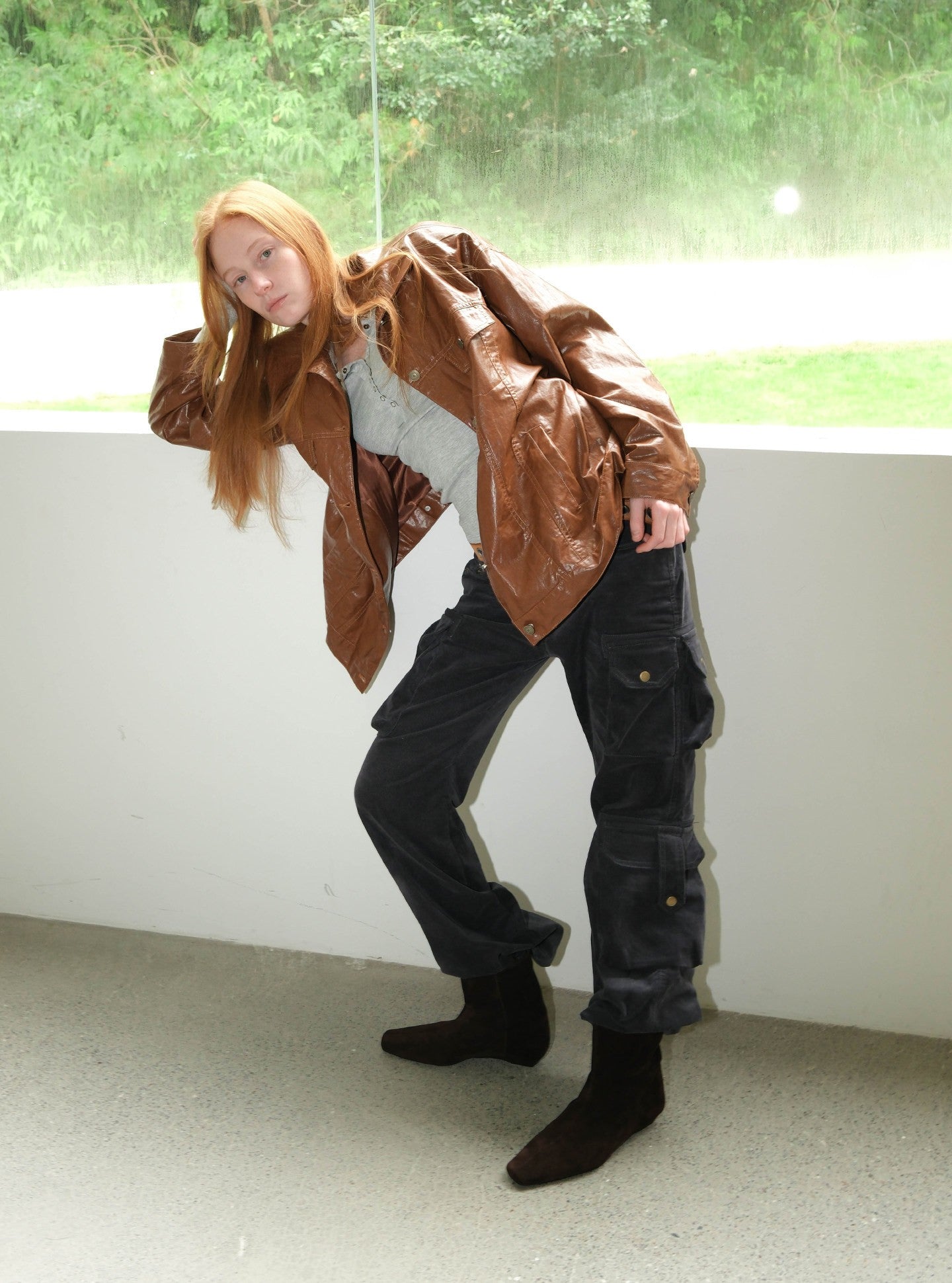 Brown Suede Slim-fit Kitten Heel Booties