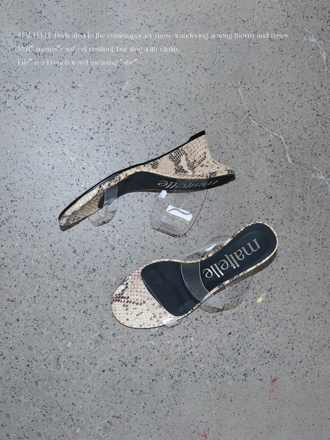 Vintage Snake Print Wedge Mules