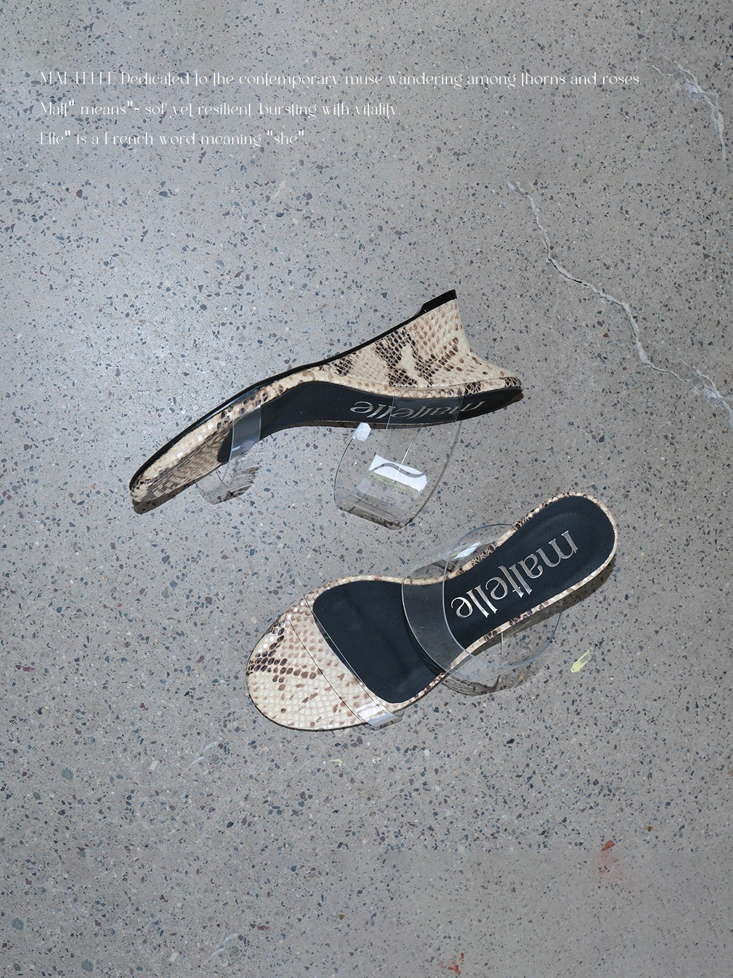 Vintage Snake Print Wedge Mules