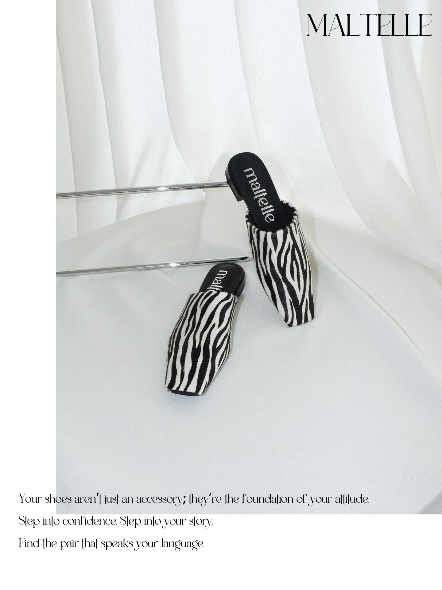 Vintage Zebra Print Calf Hair Heeled Sandals