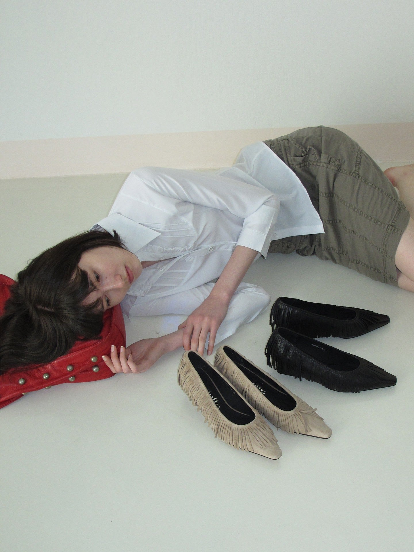 Vintage Sheepskin Pointed Toe Pumps