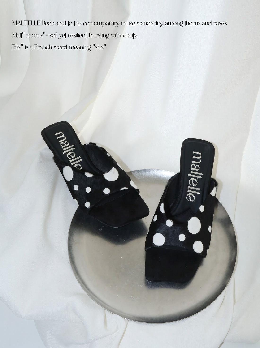 Vintage Polka Dot Calf Hair Heeled Sandals